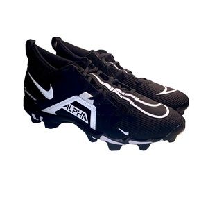Mens Nike Alpha Menace 3 Shark Football Cleat Black Size 9 (CV0582-001)